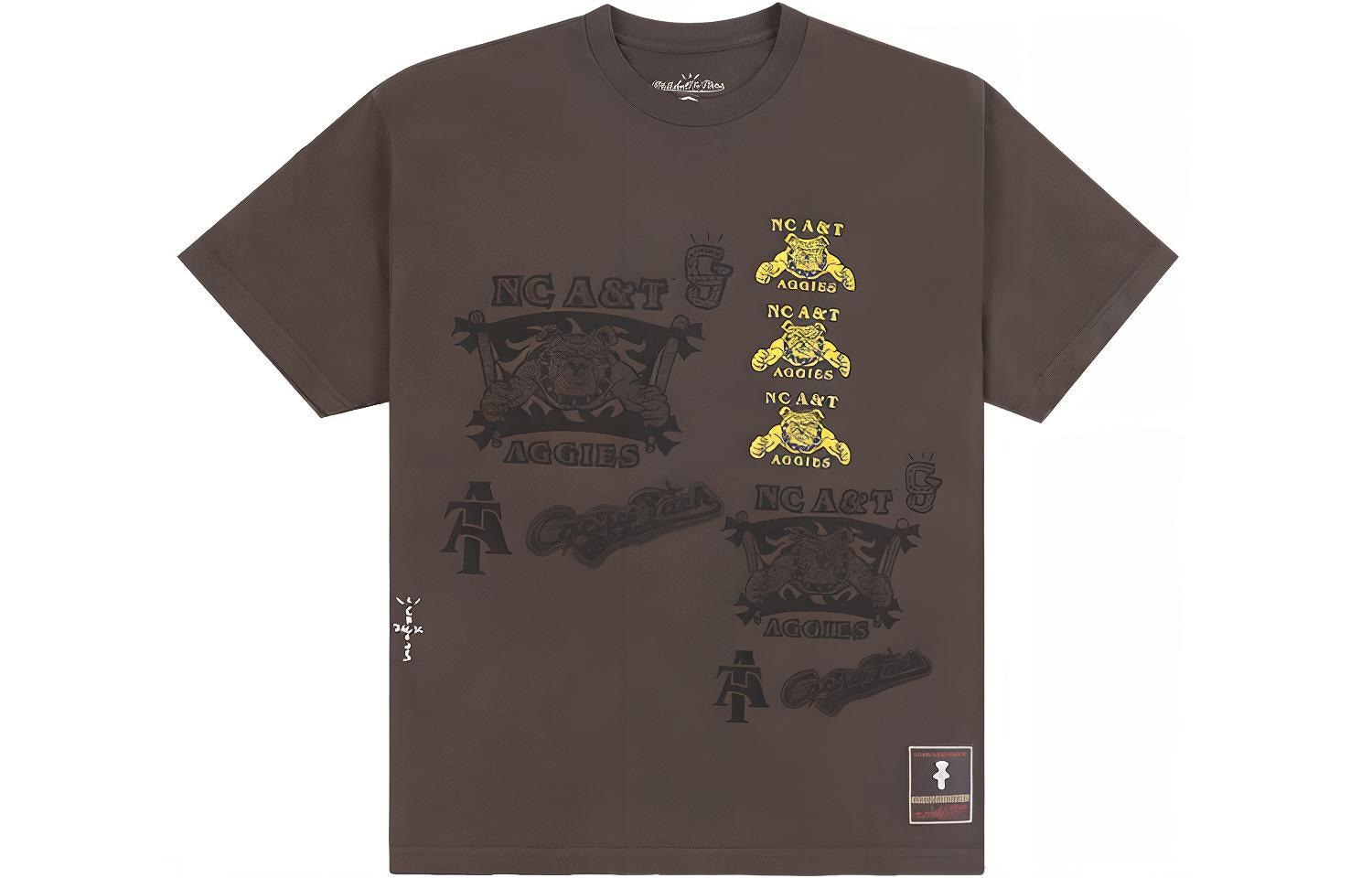 Travis Scott x Mitchell & Ness NC A&T University Logo Tee