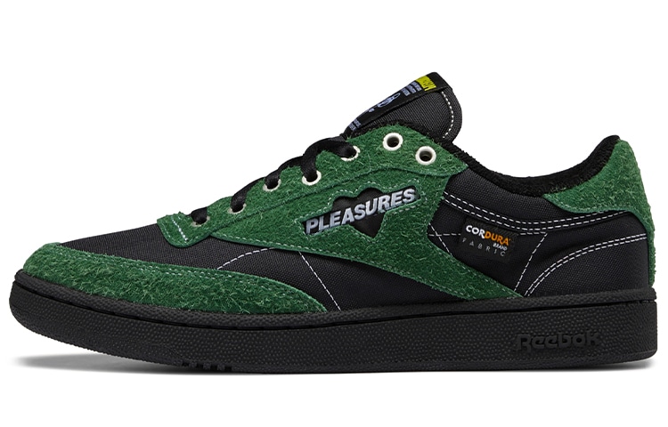 PLEASURES x Reebok Club C 85 Black Green