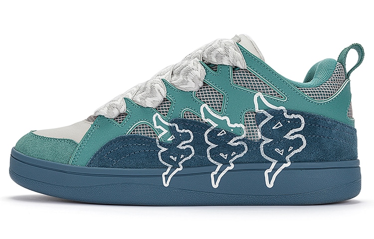Kappa/卡帕 Kappa Skateboard Shoes Green Blue