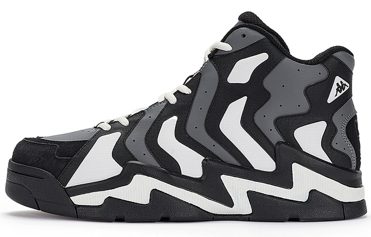 Kappa/卡帕 Kappa High Top Sneakers Black Grey White