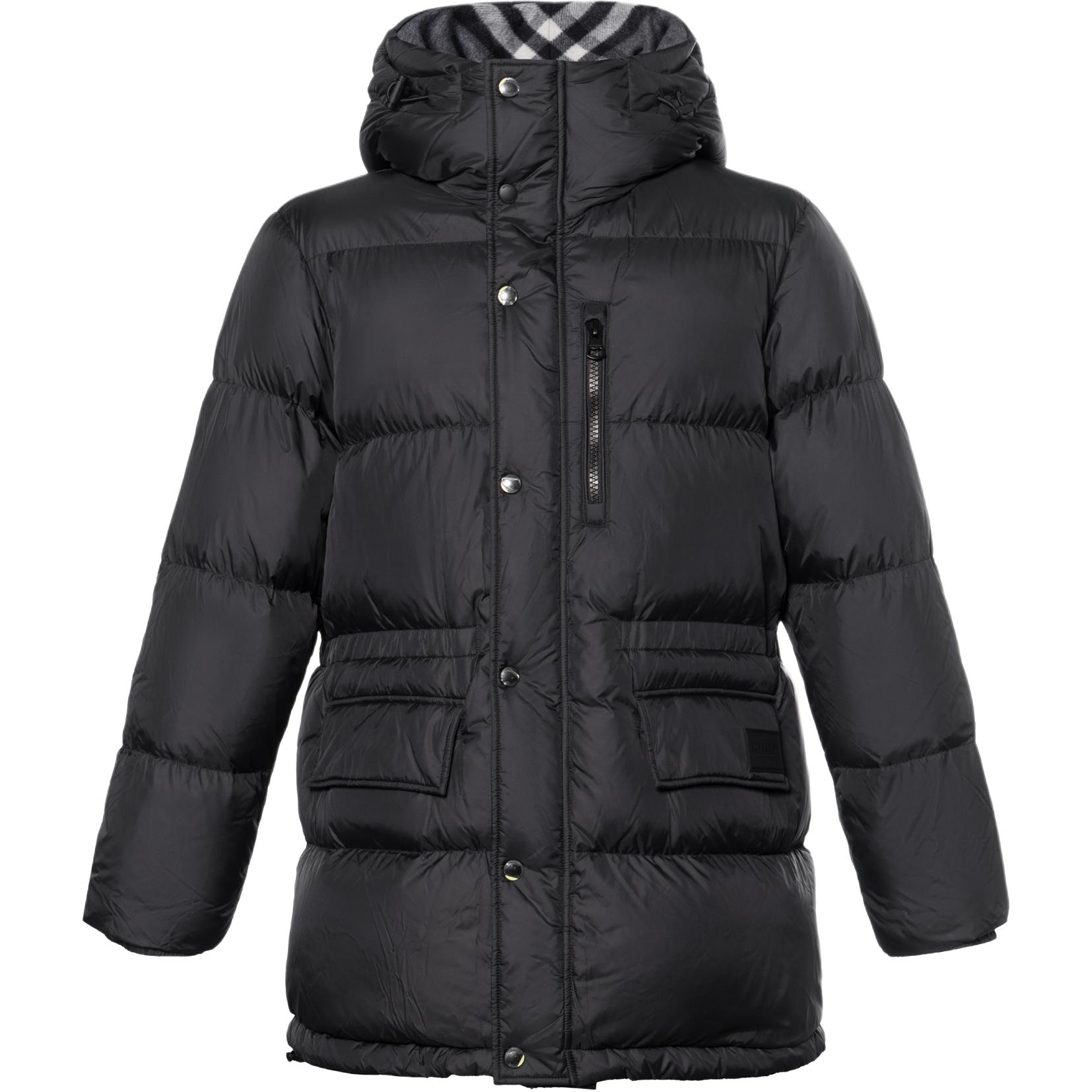 Burberry Quilted Hooded Down Jacket Black