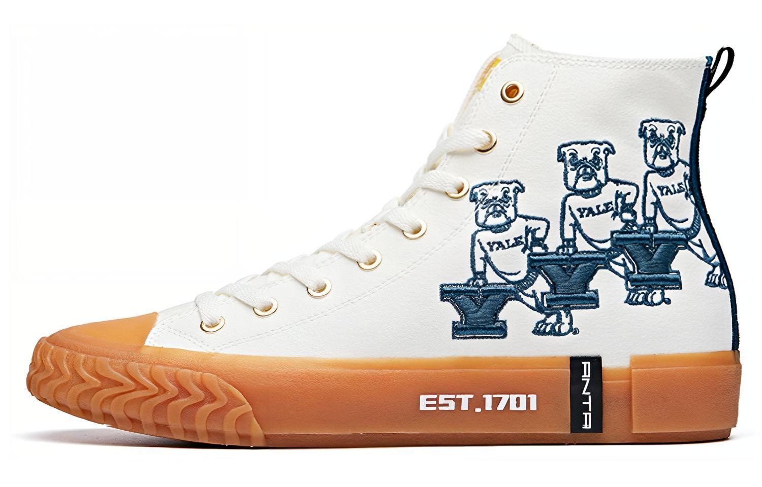 安踏 Anta High Top Canvas Shoes White