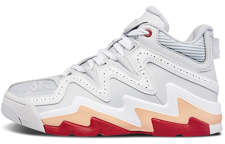 Kappa/卡帕 Kappa Retro Mid Basketball Shoes Women's Grey White