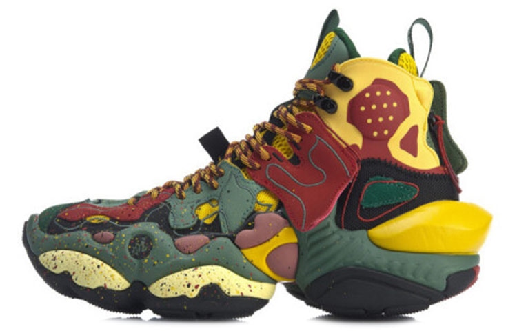 中国李宁 Li-Ning Retro High-Top Basketball Shoes Gulf Green
