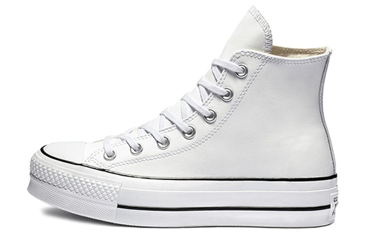 Converse Chuck Taylor All Star Platform Clean Leather High Top White Black