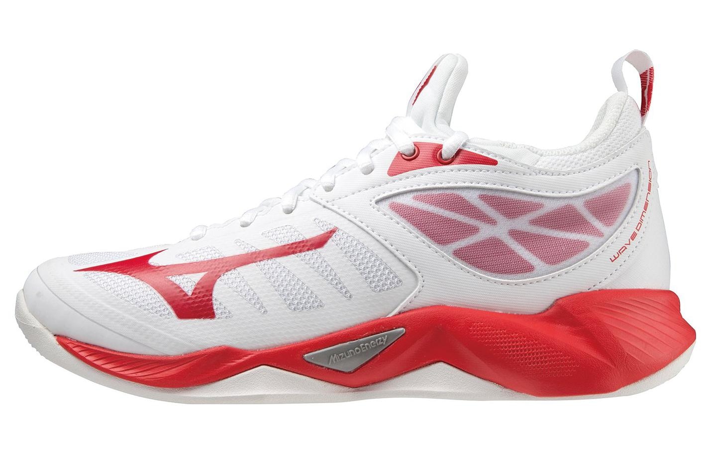 Mizuno Wave Dimension White Red