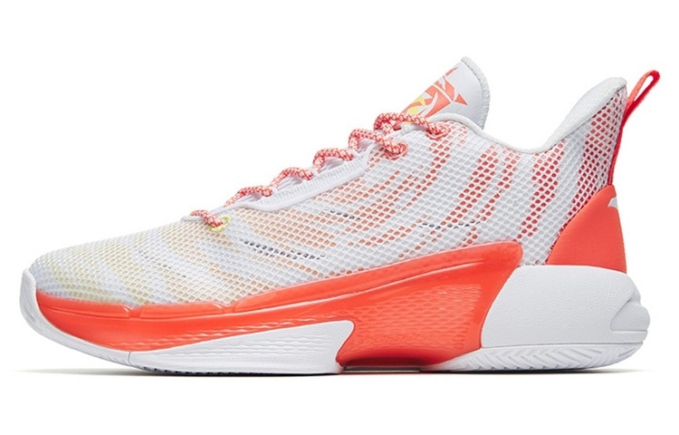 安踏 Anta Attack 4 Mid Retro Basketball Shoes White Red