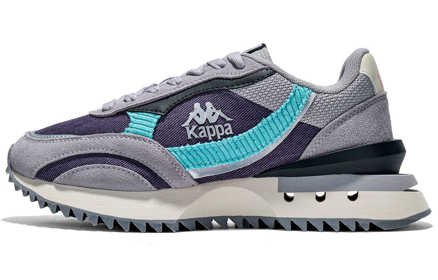 Kappa/卡帕 Kappa Retro Running Shoes Purple Grey Blue