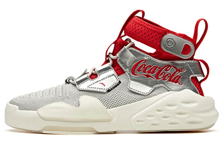 安踏 Coca-Cola x Anta High Top White Grey Red