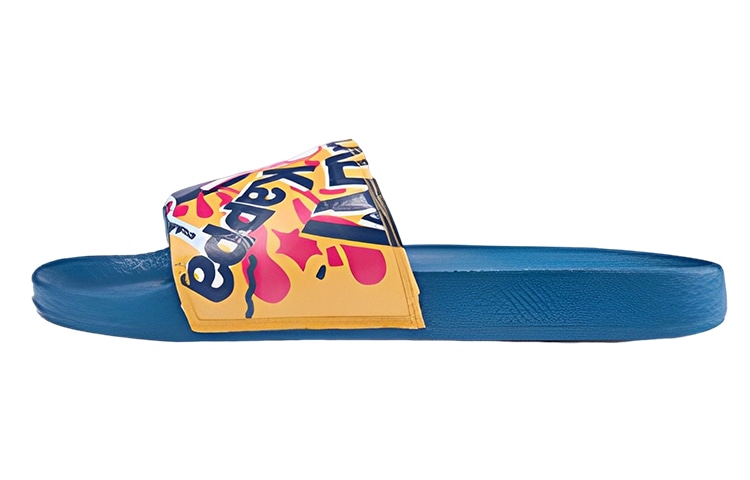 Kappa/卡帕 Kappa Artist Collaboration Slides Blue Yellow