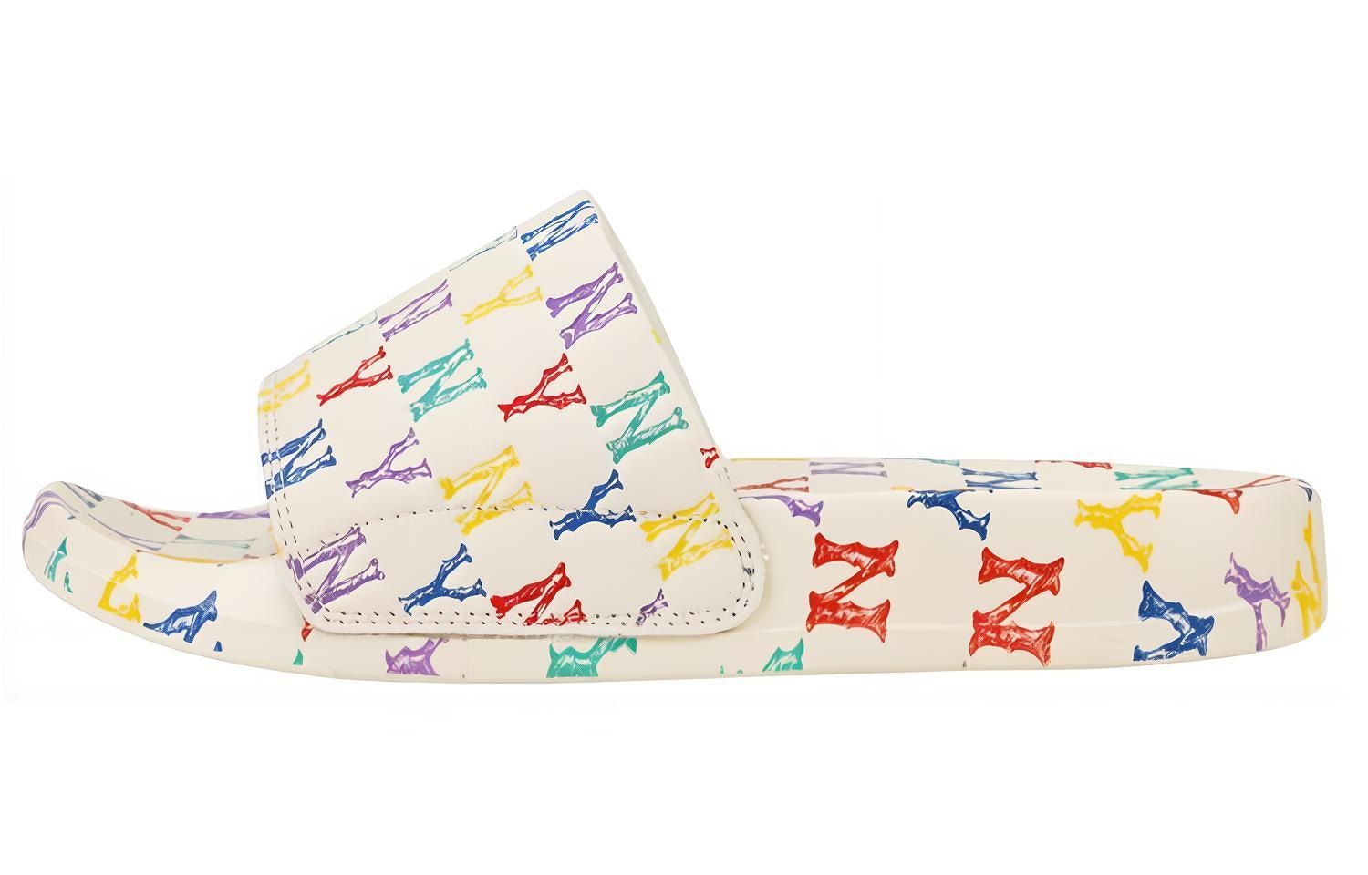 MLB New Mound Monogram Slides White