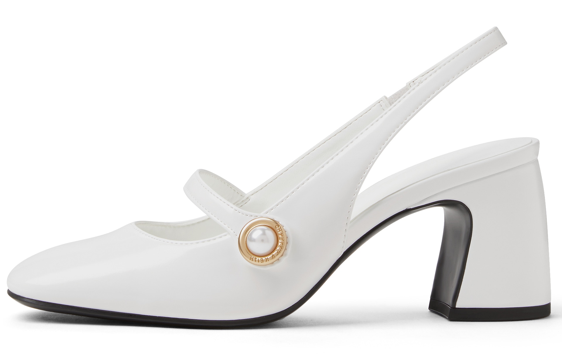 CHARLES&KEITH CHARLESKEITH ck PU 7cm WhiteBlack Box