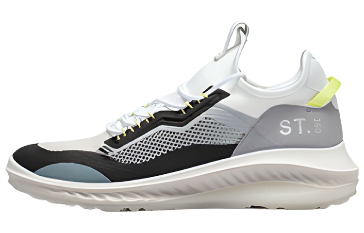 ecco/爱步 ecco Retro Mesh Low Sneakers Black White