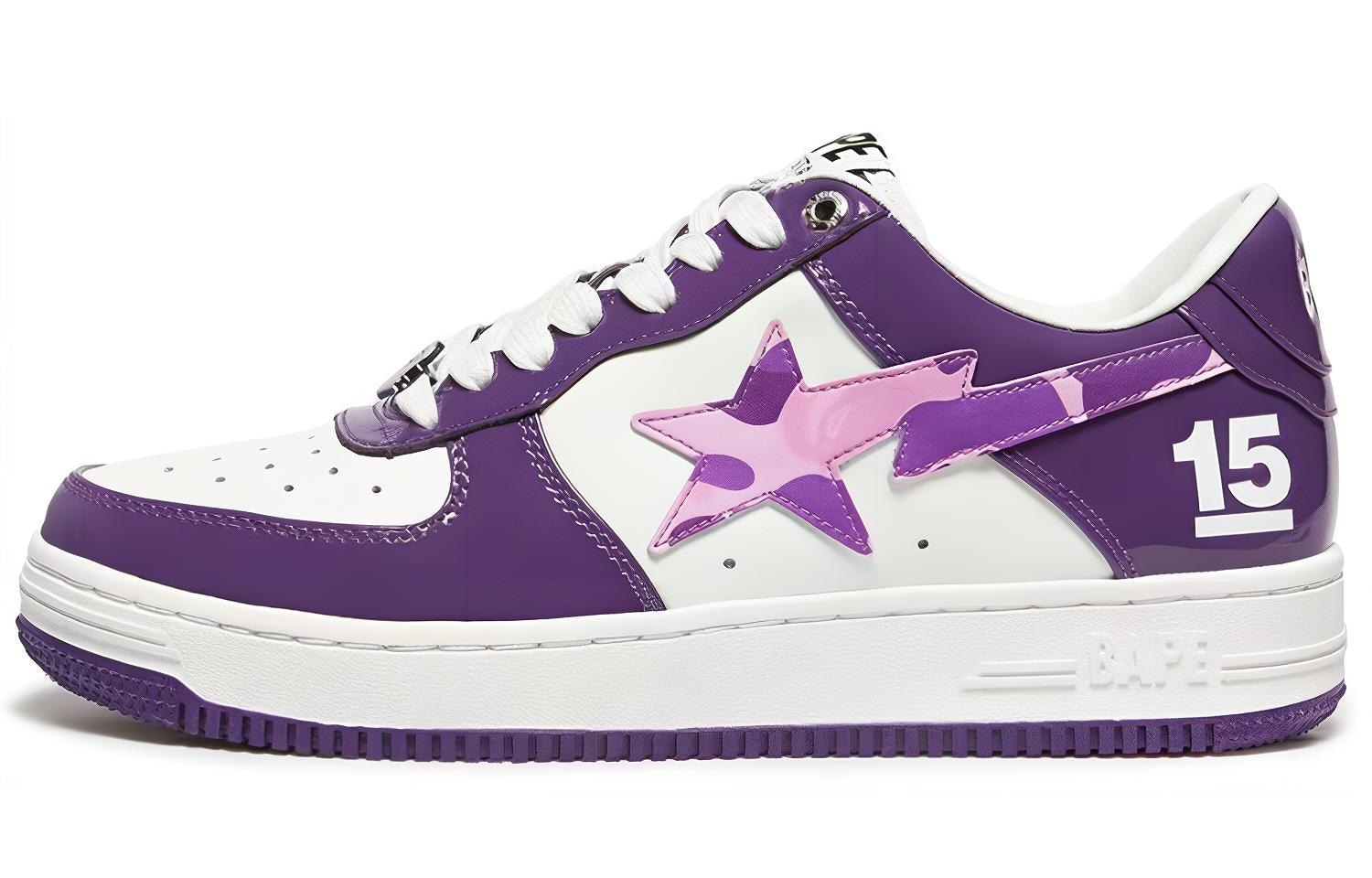 A BATHING APE STA White Purple