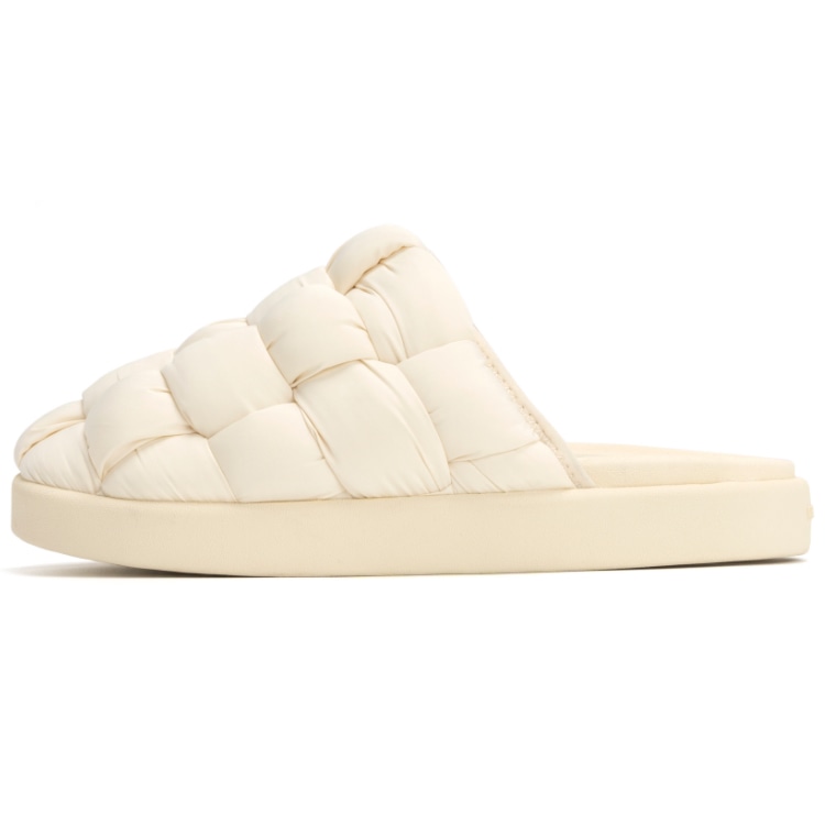 FOOT INDUSTRY Woven Slides White