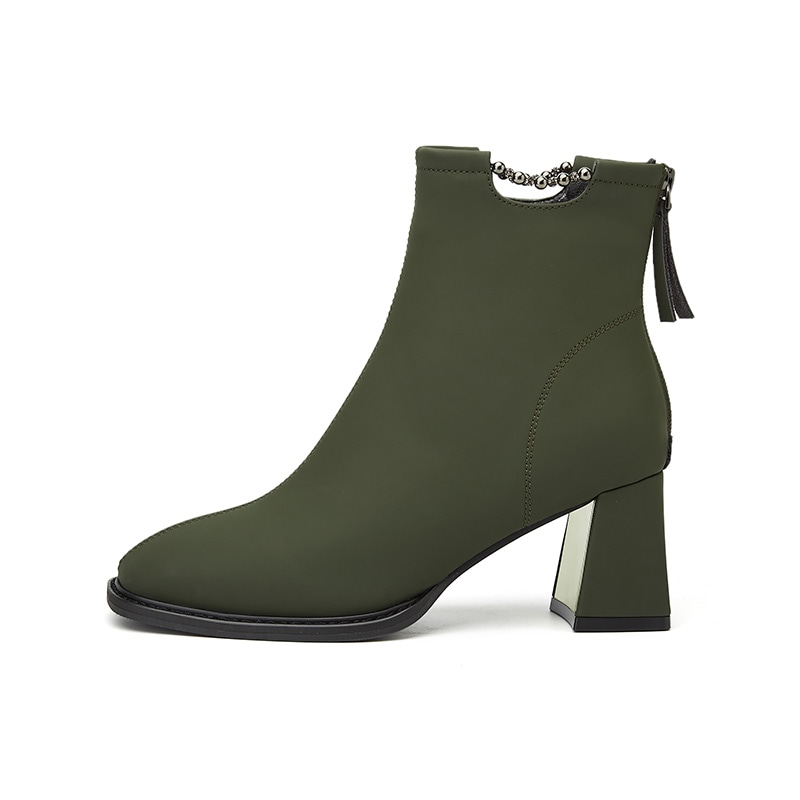 达芙妮 DAPHNE Daphne PU Ankle Boots