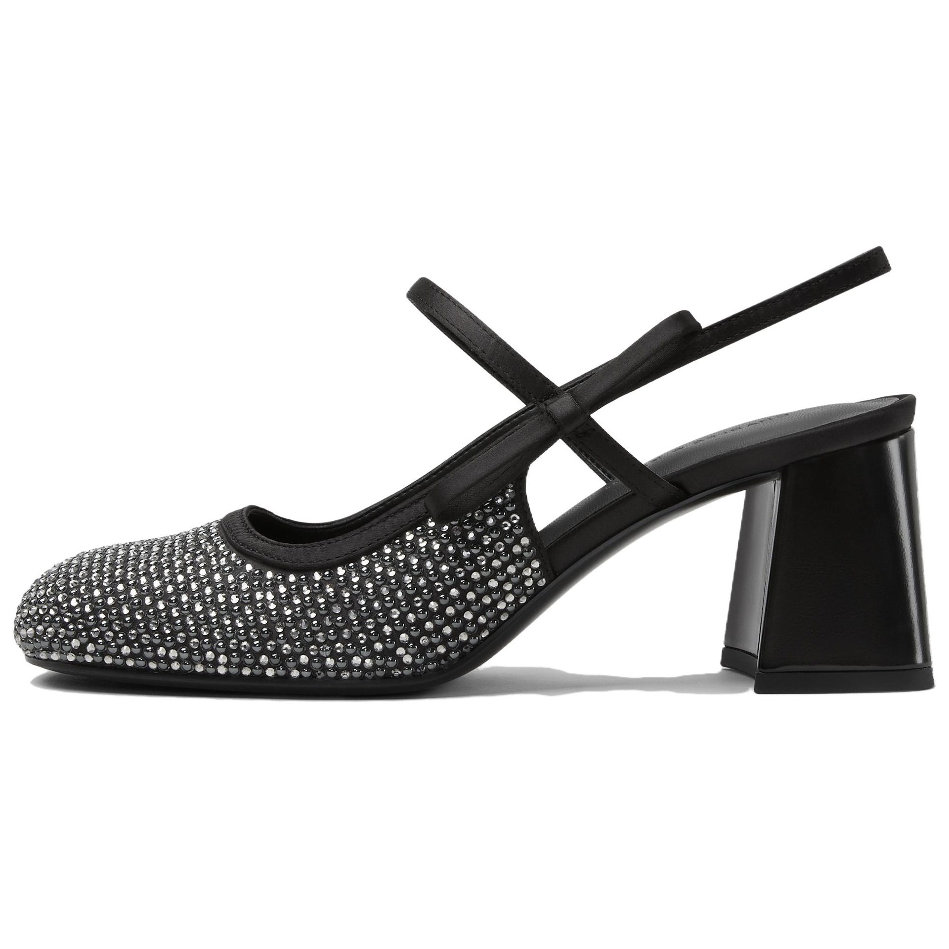 CHARLES&KEITH CHARLESKEITH ck PU 6.7cm BLACK TEXTURED