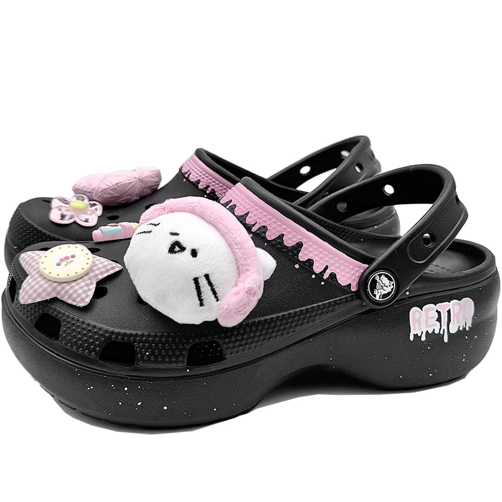 Crocs Classic Platform Clog Black Pink