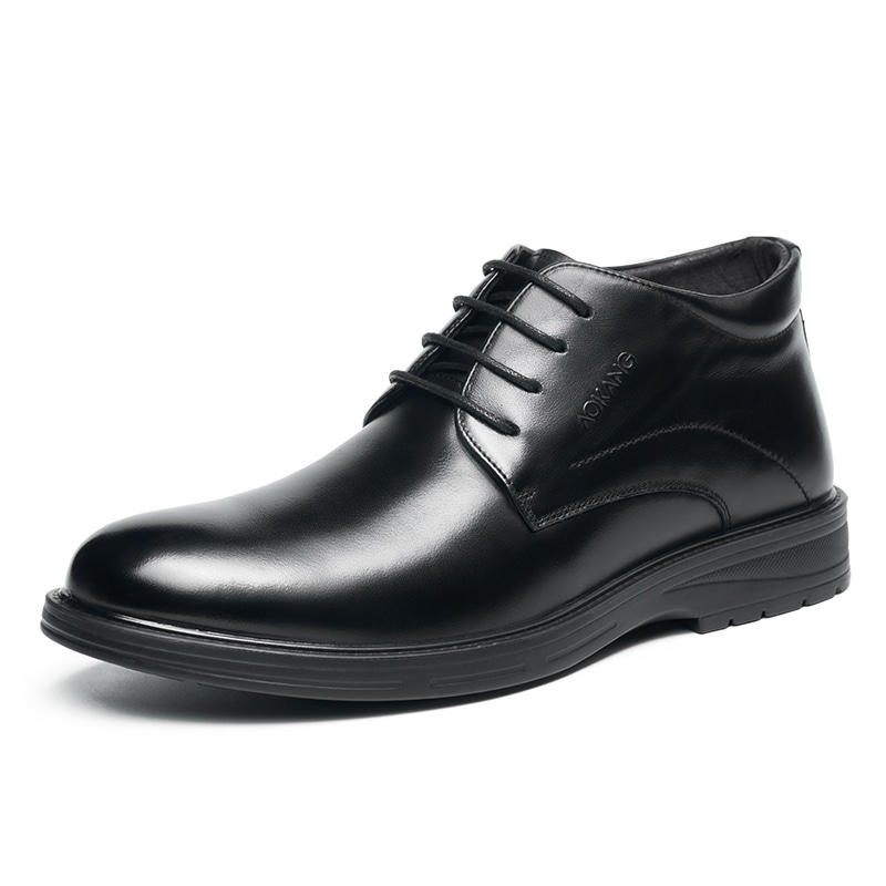 奥康/AOKANG AOKANG Black Leather Boots
