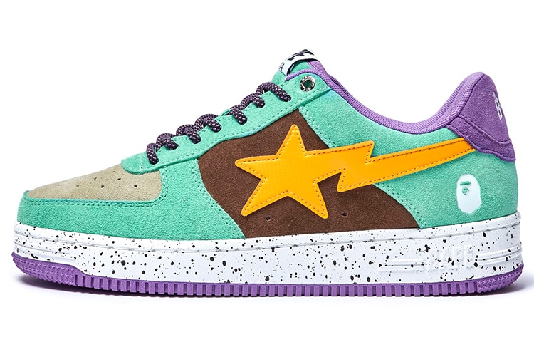 A BATHING APE STA Yellow Green