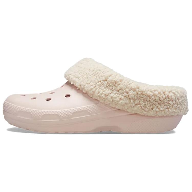 Crocs Classic Fuzz-Lined Clog Pink