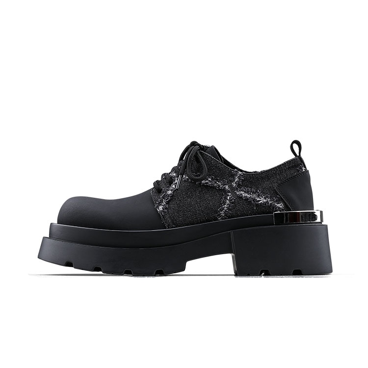 HANQIAORIJI Derby Shoes Black