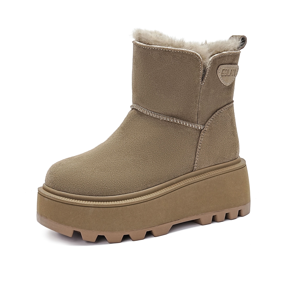 EBLAN Classic Short Snow Boots Khaki