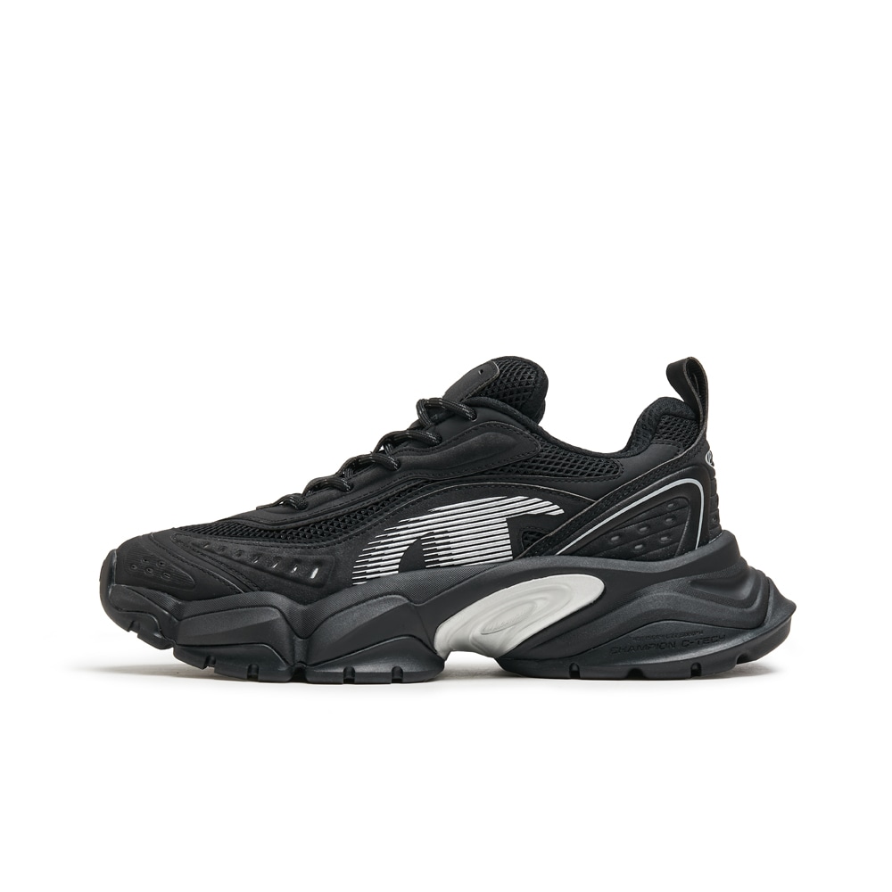 Champion Retro Dad Shoes Black Silver White