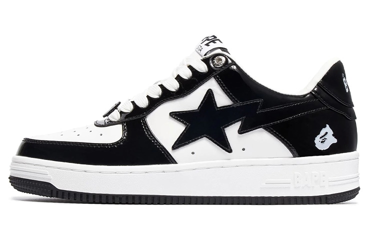 A BATHING APE STA Black White