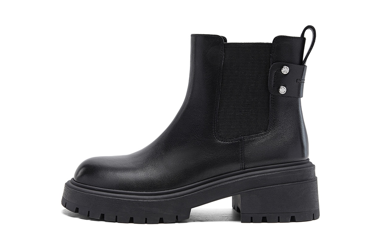 NINE WEST/玖熙 Nine West Round Toe Ankle Boots Black