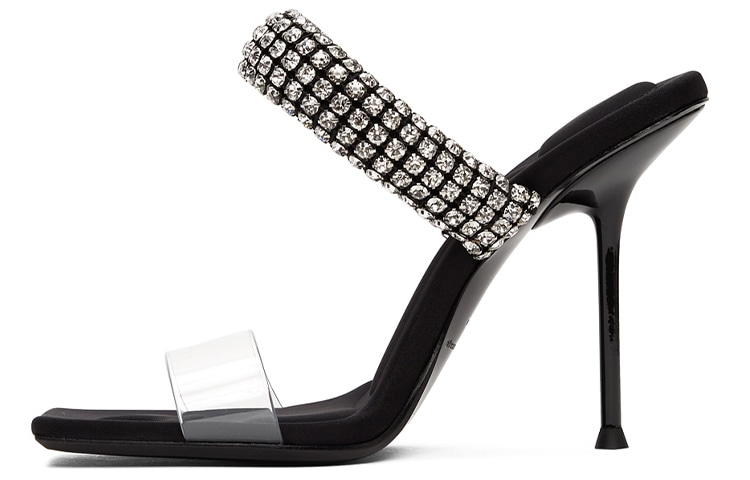 Alexander Wang Rubber Slides Black