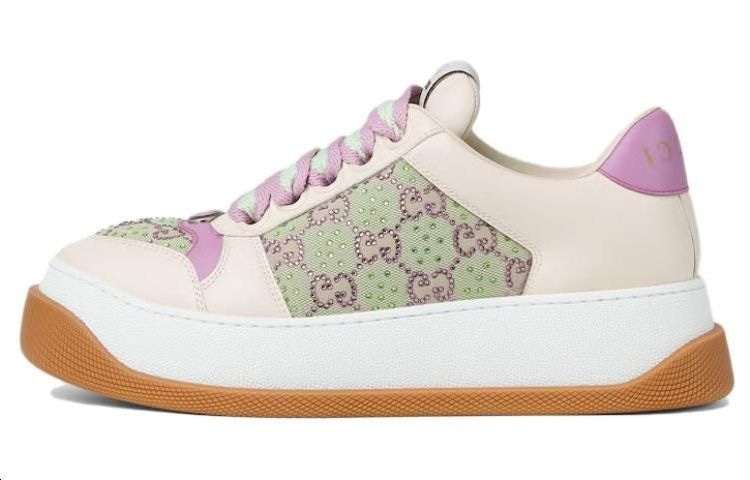 GUCCI/古驰 Gucci Screener Low Beige Purple