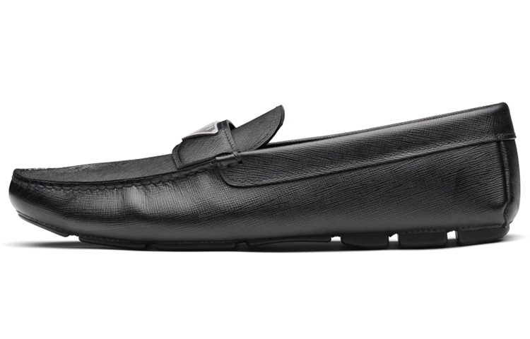 Prada Saffiano Loafers Black
