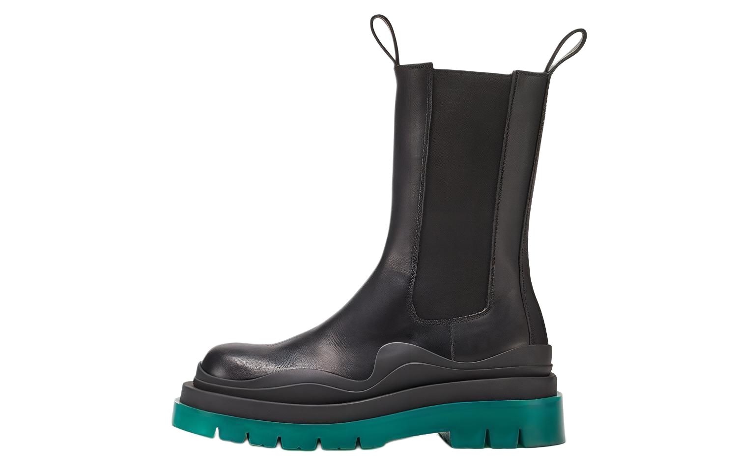 Bottega Veneta/葆蝶家 Bottega Veneta Tire Chelsea Boots Black Green