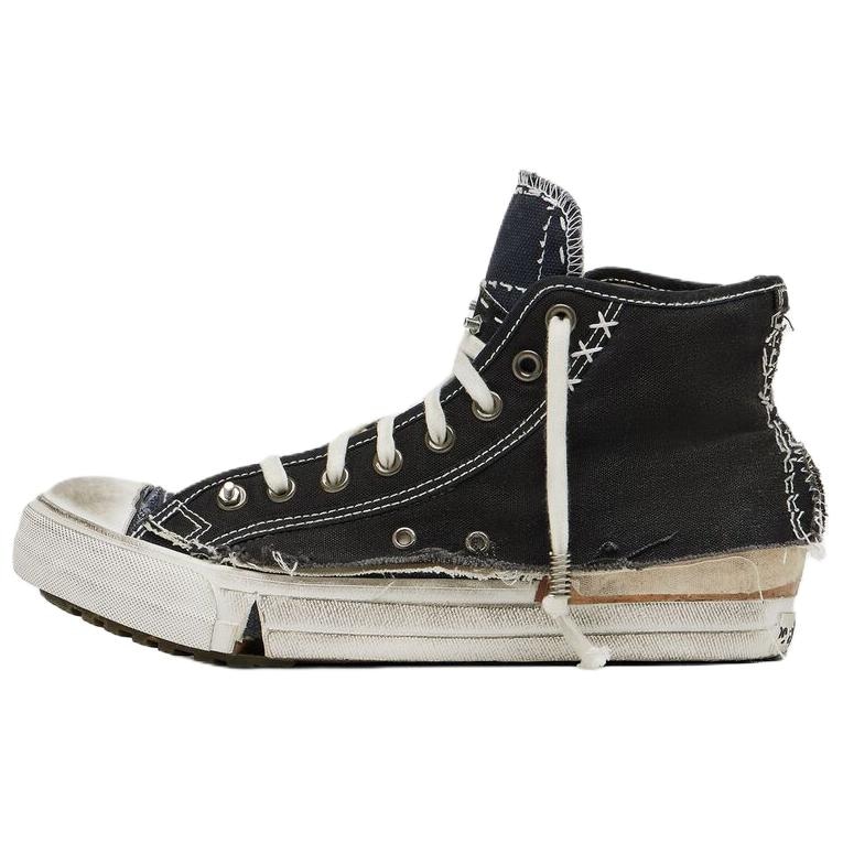 Maison Margiela/马吉拉 Maison Margiela Loved to Death High Top Canvas Sneakers Black