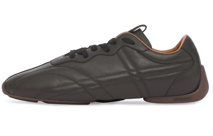 Burberry Leather Sneakers Black Grey