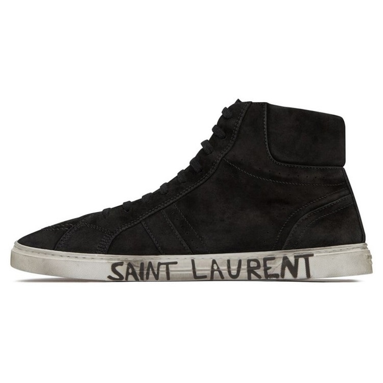SAINT LAURENT/圣罗兰 Saint Laurent High Top Sneakers Black