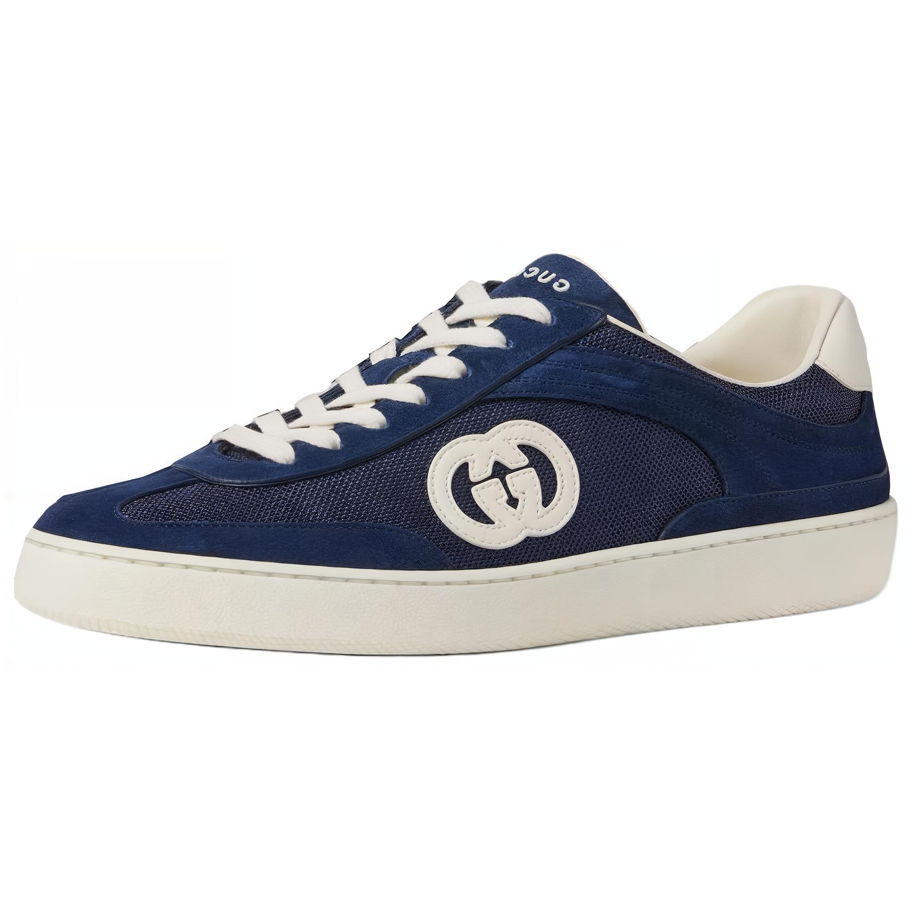 GUCCI/古驰 Gucci Suede Low-Top Sneakers Blue
