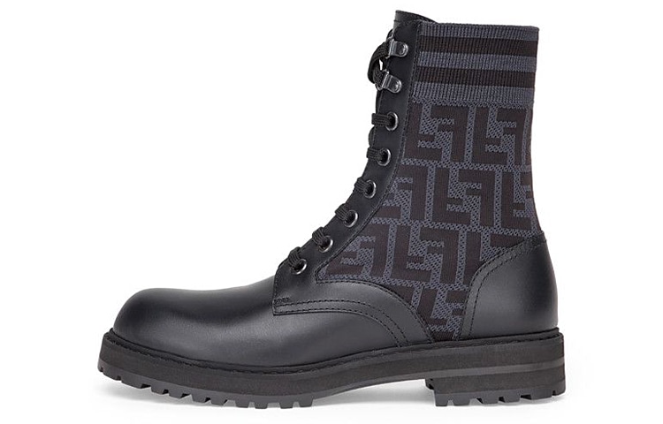 FENDI/芬迪 Fendi Leather Ankle Boots Black
