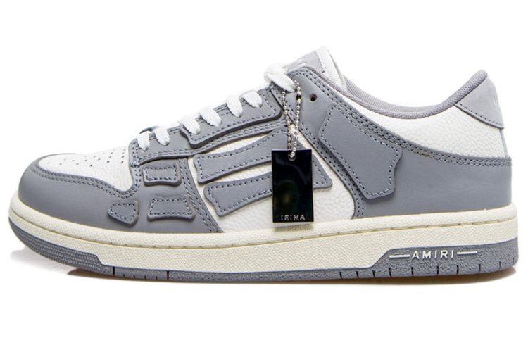 AMIRI Skel-Top Low White Grey