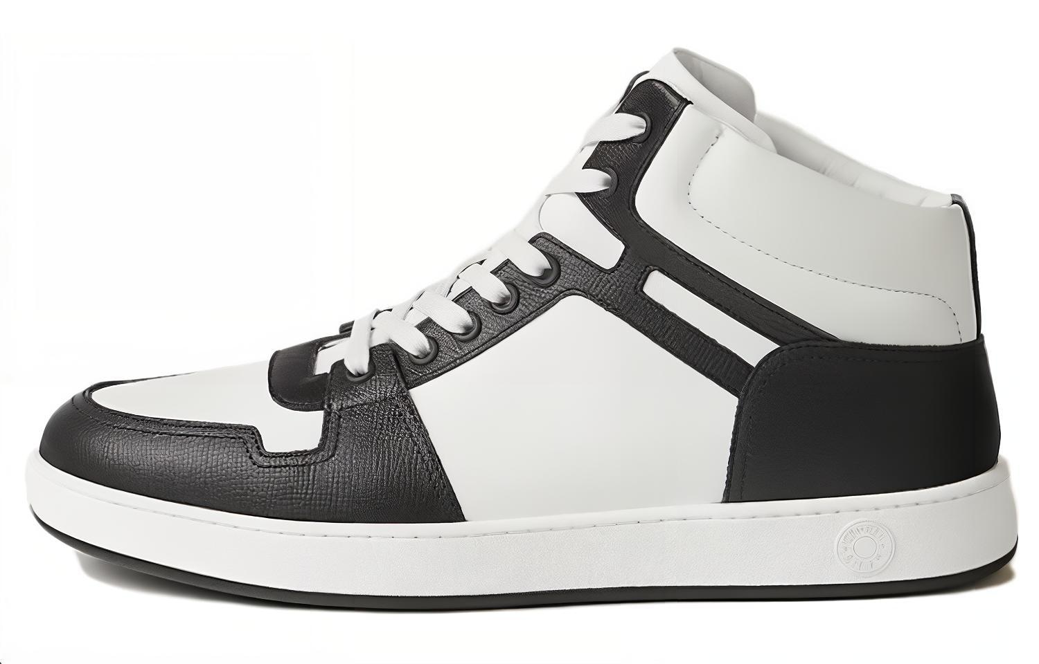 HERMES/爱马仕 Hermes High-Top Leather Sneakers White