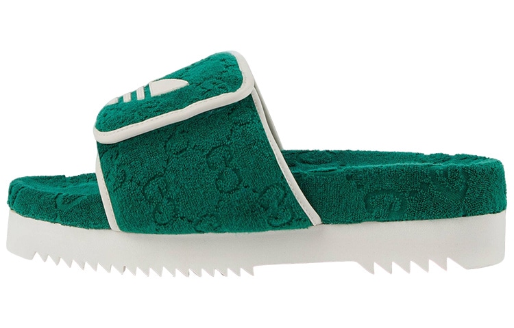 GUCCI/古驰 adidas x Gucci GG Slides Green
