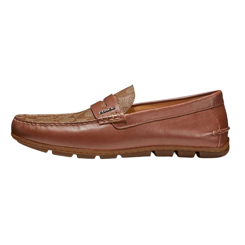 COACH/蔻驰 Coach Signature Coated Canvas Leather Brown
