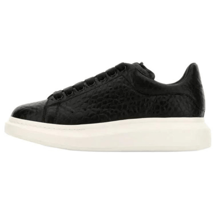 Alexander McQueen Leather Low Top Sneakers Black