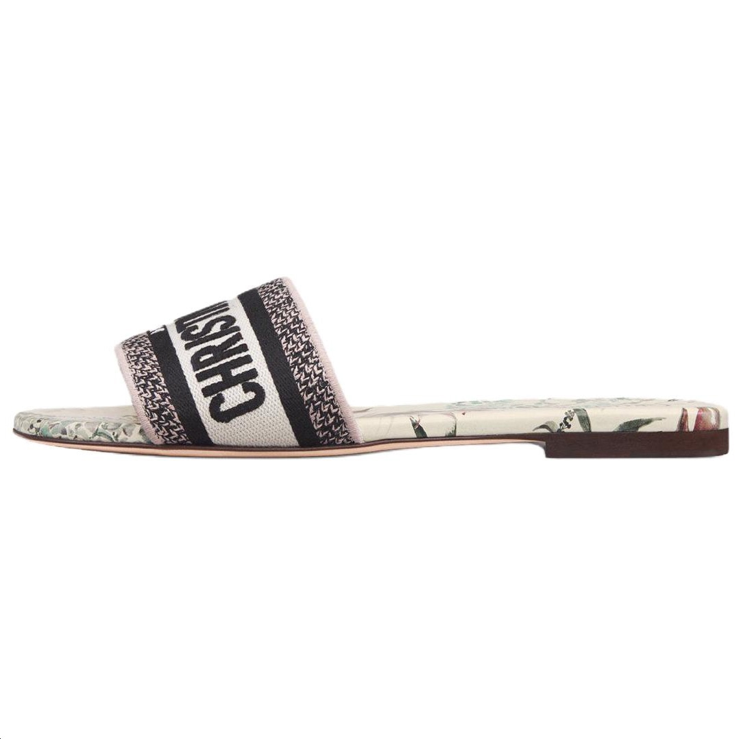 DIOR Dway Embroidered Slides Black