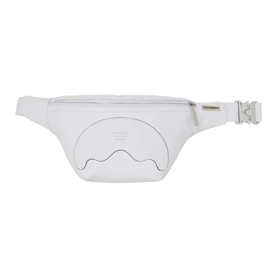 Sprayground Logo PVC Waist Bag White