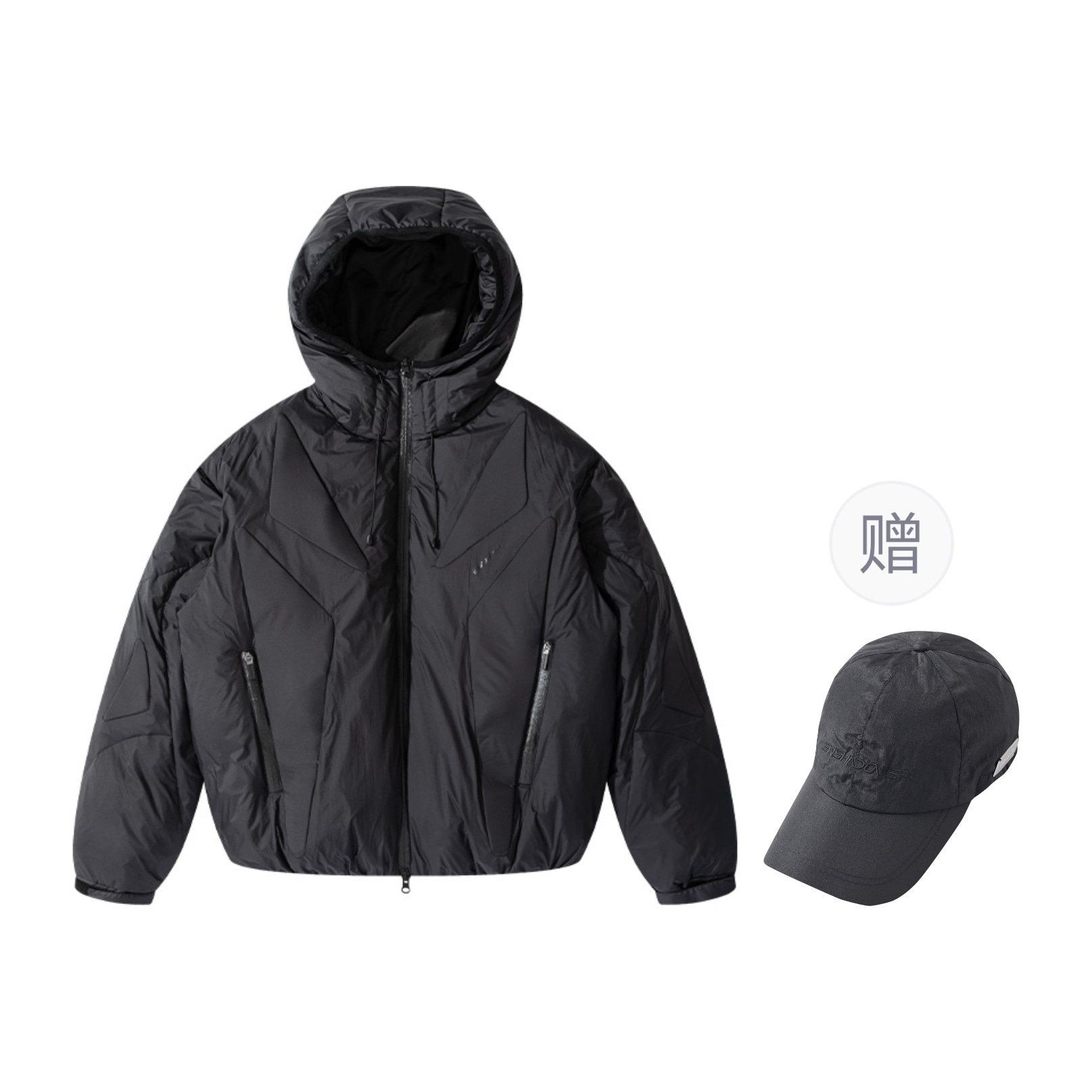 隐蔽者/ENSHADOWER ENSHADOWER Graphene Heated Quilted Hoodie Down Jacket Black