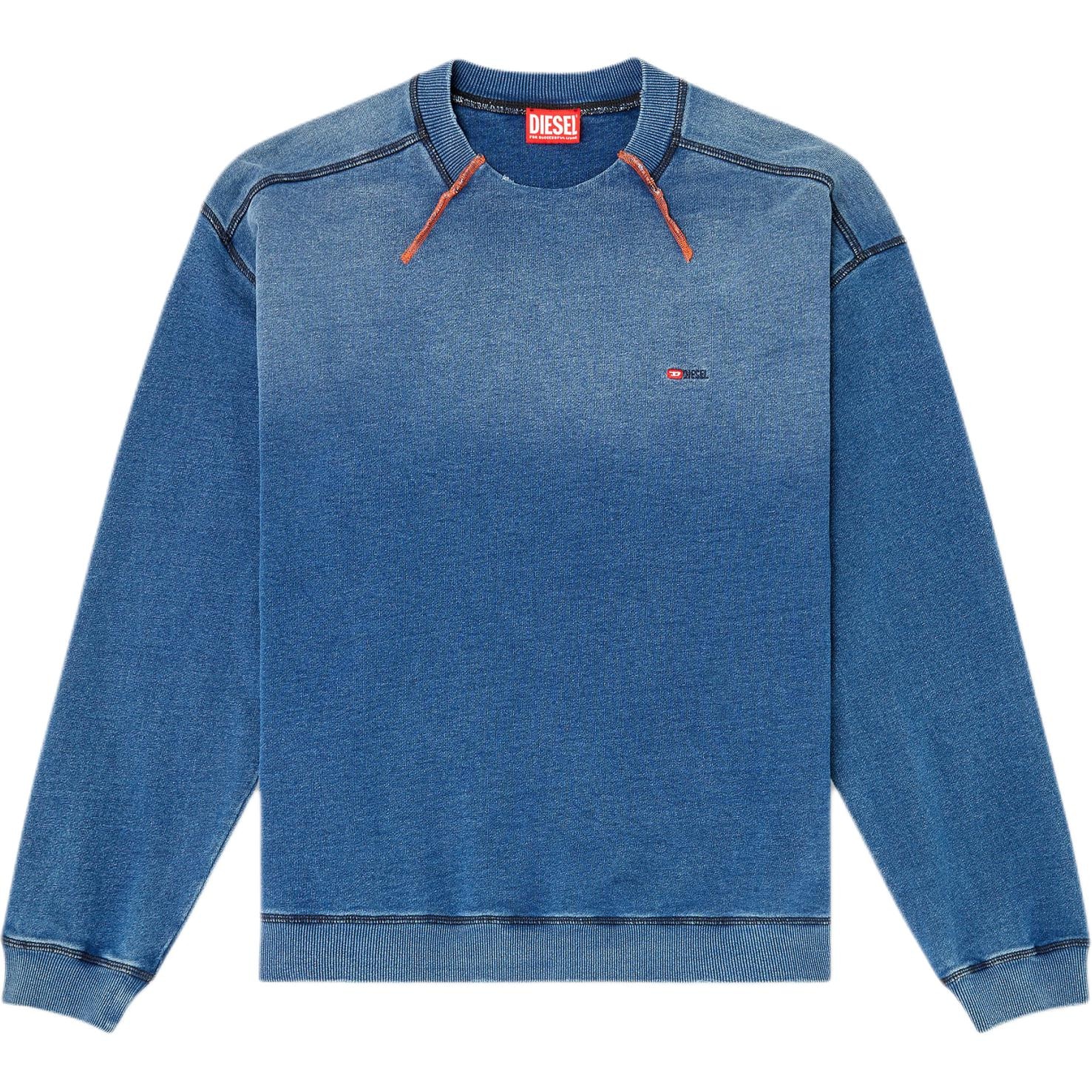 DIESEL Cotton sweater with contrasting stitching