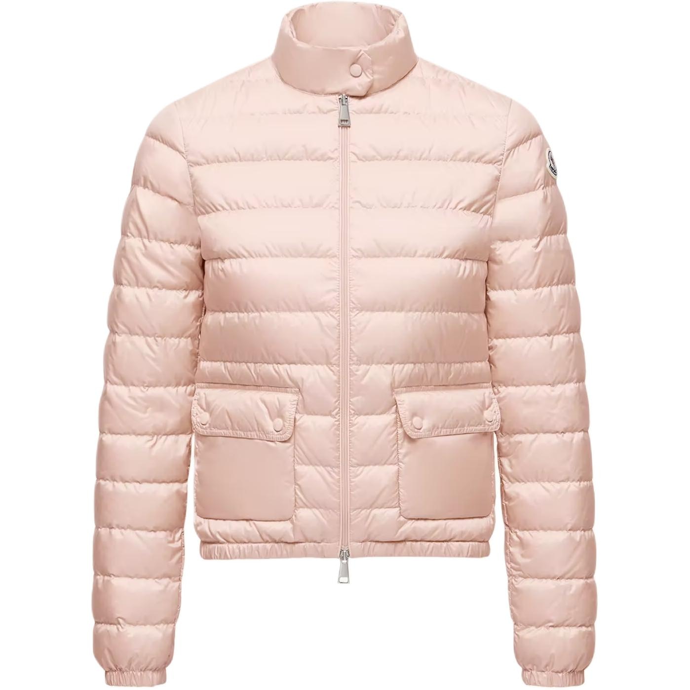 Moncler SS23 High Neck Zip Pocket Down Jacket Pink