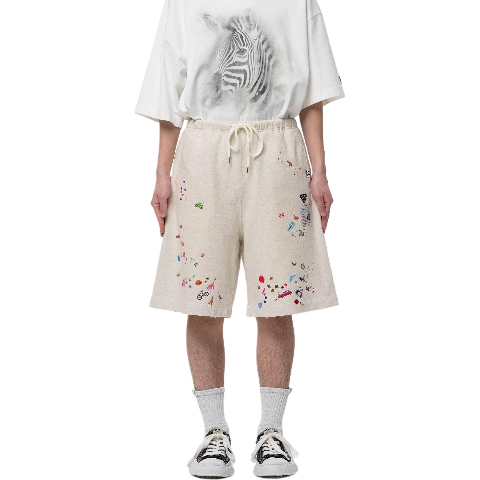 Maison Mihara Yasuhiro MMY SS26 Kids Sticker Printed Sweat Shorts 2026